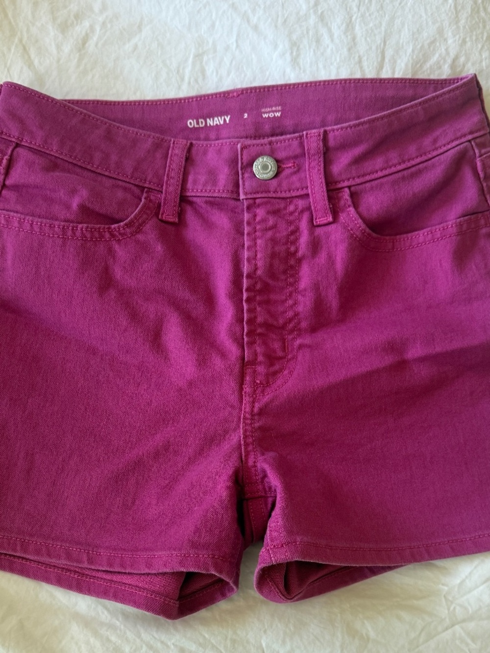 Old Navy High Rise Wow Magenta Pink Shorts 2